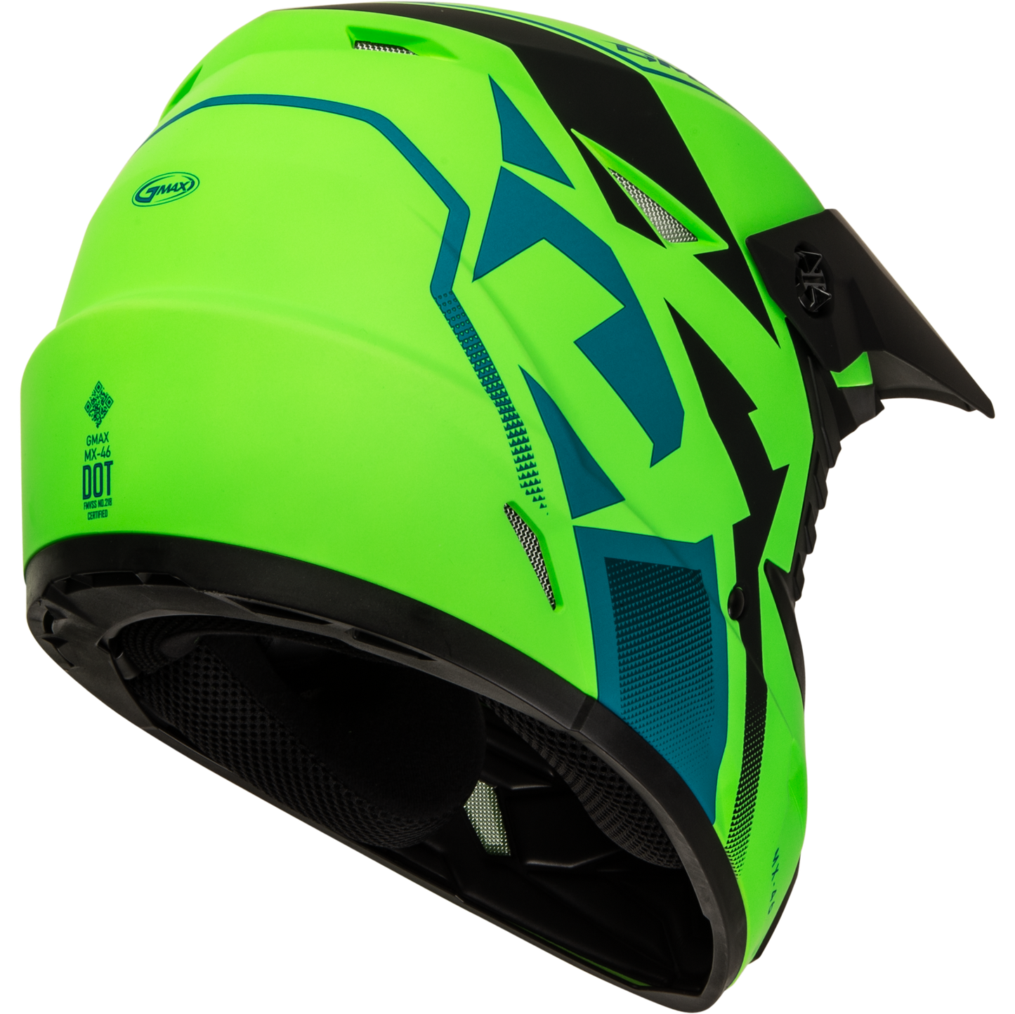 GMAX MX-46 Off-Road Helmet - Matte Hi-Vis Green/Black, 2X-Large