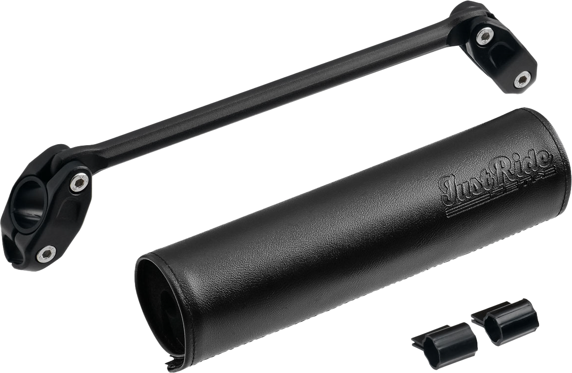 ZETA Handlebar Bar Pad Set 200mm with 220mm Aluminum Alloy Brace – Black