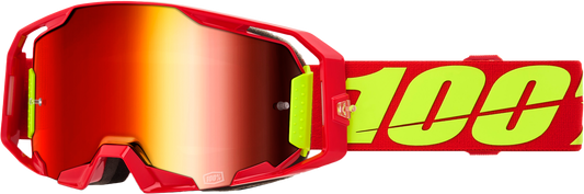 100 Percent Armatic Goggle Red Mirror with Red Lens for Offroad Motocross