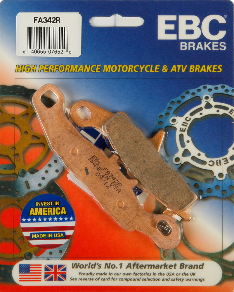 EBC FA342R Brake Pads for Kawasaki KVF650 and KFX 700 ATV/UTV