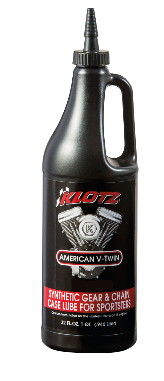Klotz Syn Gear/Case Lube 80W90 for Harley Davidson Sportster – Synthetic V-Twin Chain Case and Gear Oil