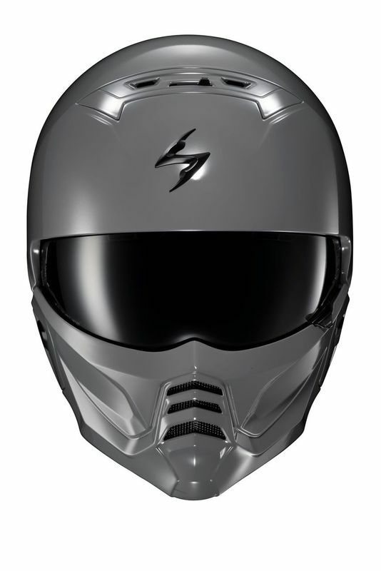 Scorpion EXO Covert 2 Open Face Helmet with Removable Mask and Communication Port – Small, Cement Grey