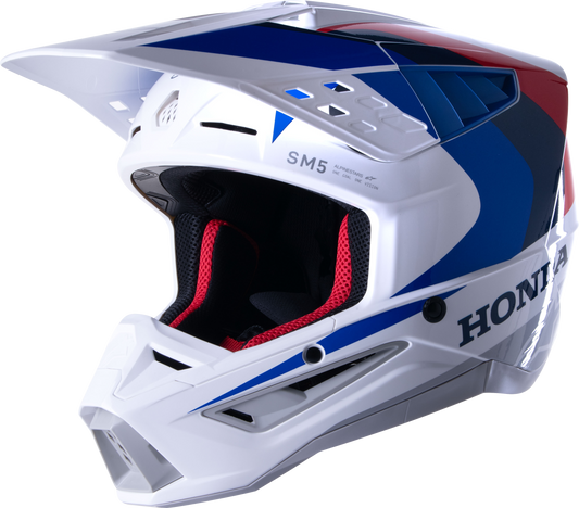 Alpinestars Honda SM5 Off-Road Helmet 2X-Large White/Blue/Red Glossy