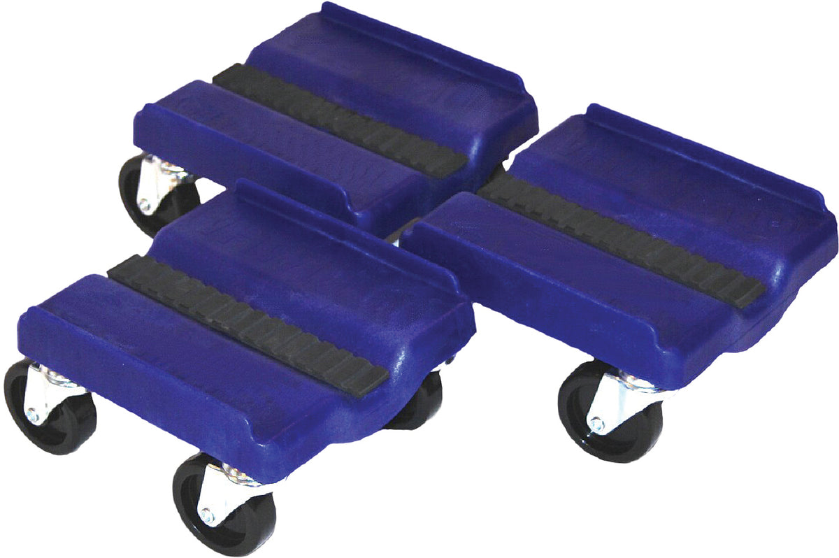 SuperCaddy SS BLU Blue 3-Piece Dolly Set for Snow Tools and Garage Use