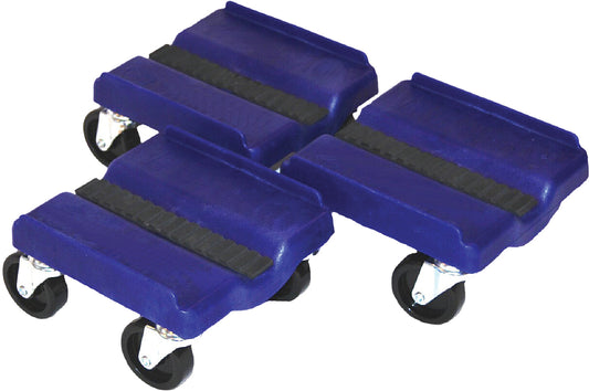 SuperCaddy SS BLU Blue 3-Piece Dolly Set for Snow Tools and Garage Use