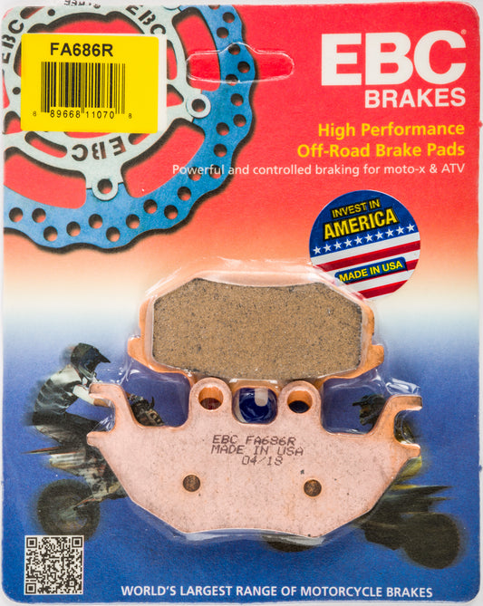 EBC Fa686R Sintered R Series Brake Pad for Kawasaki KAF 820 & KAF 990 Mule Models