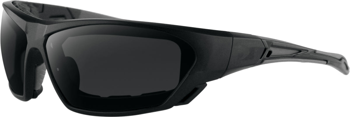 Bobster BCRS001 Crossover Convertible Sunglasses with Impact-Resistant Lenses and Removable Foam in Black