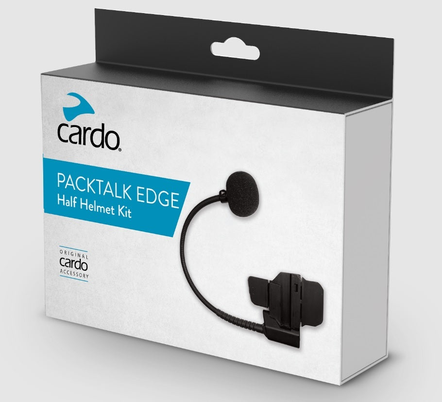 CARDO Packtalk Edge Half Helmet Kit with JBL 40mm Speakers and Interchangeable Microphones
