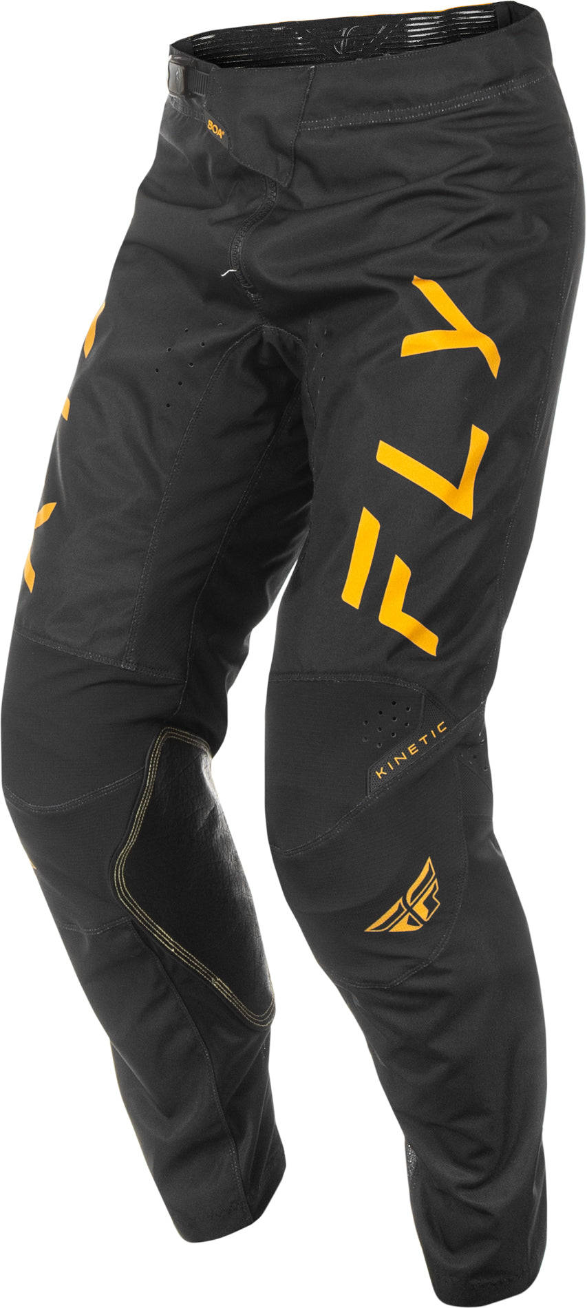 Fly Racing Kinetic Center Offroad Pants for Men - Black/Gold, Size US 28