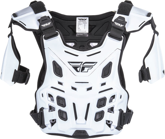 Fly Racing CE Revel Offroad Roost Guard White - Protective Chest Gear for Offroad Riding