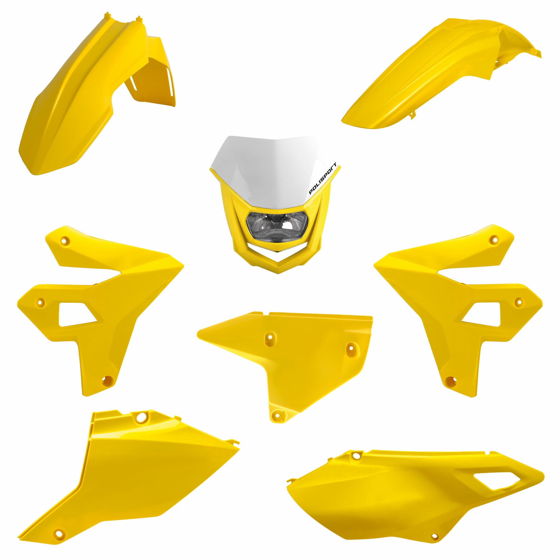 Polisport Restyling Body Kit with Halo Headlight for Suzuki DRZ400 - Yellow