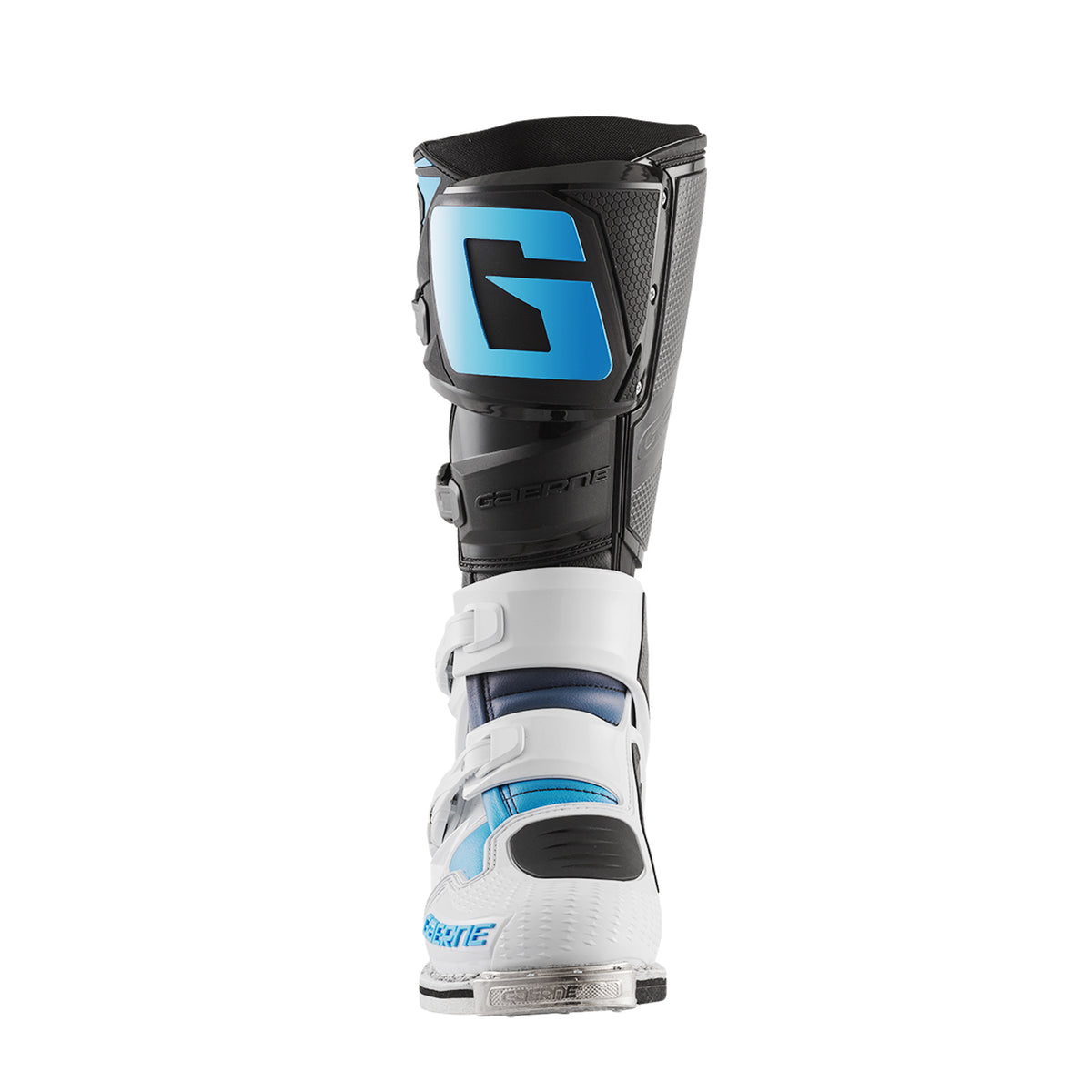 Gaerne SG-12 Offroad Motorcycle Boots Size 9 – Black, White & Carolina Blue