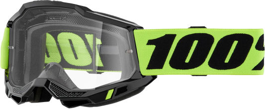 100-Percent Accuri 2 Jr. Goggle Neon Yellow with Clear Lens - Offroad Youth Eyewear