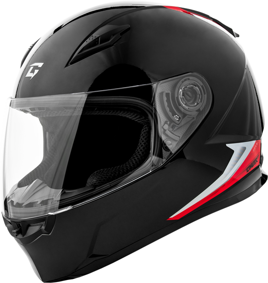 GMAX FF-49 Street Full-Face Helmet for Adults - X-Large Black and Red