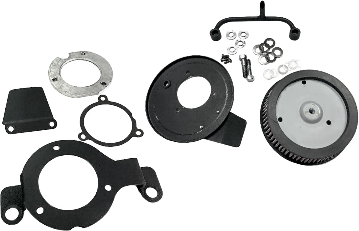 HardDrive M8 Round Hi-Performance Satin Black Air Intake and Breather Kit for Harley Davidson Touring Models