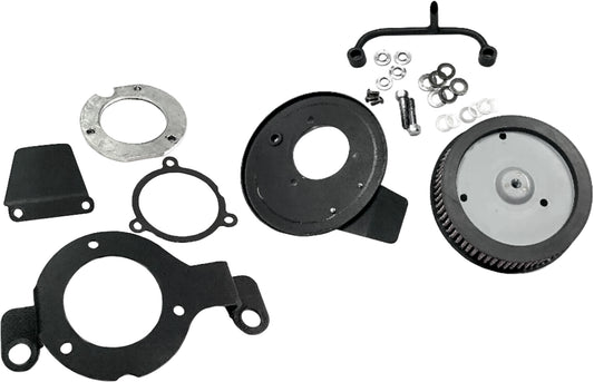HardDrive M8 Round Hi-Performance Satin Black Air Intake and Breather Kit for Harley Davidson Touring Models