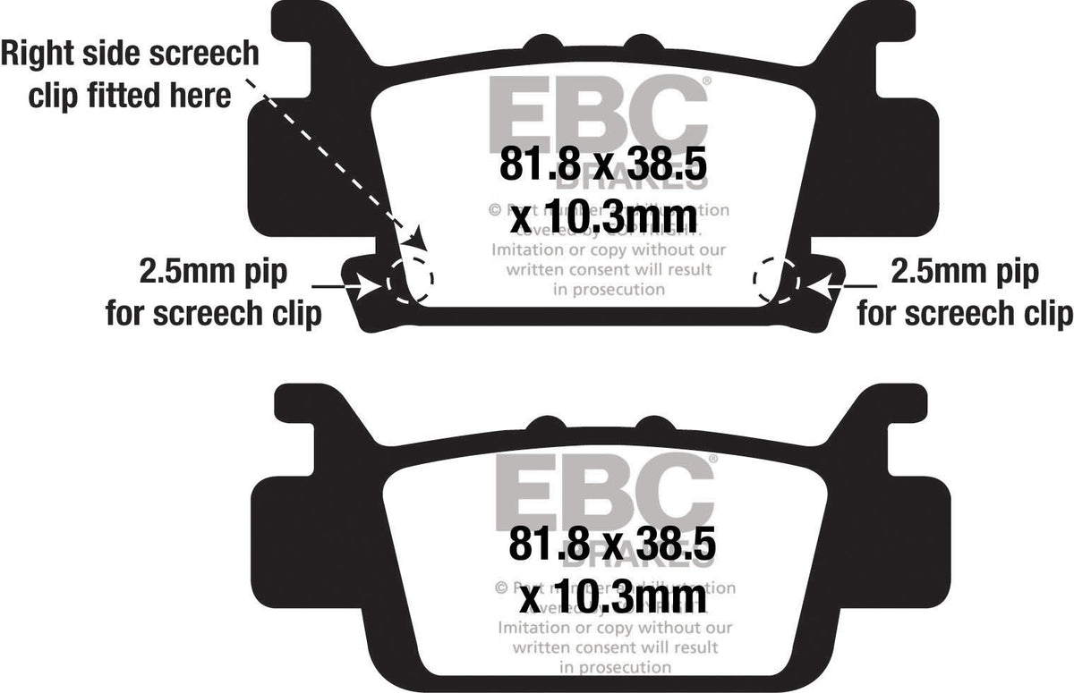 EBC Fa704SV Severe Duty SV Series Brake Pads for Honda Pioneer 1000 (2016-2019)