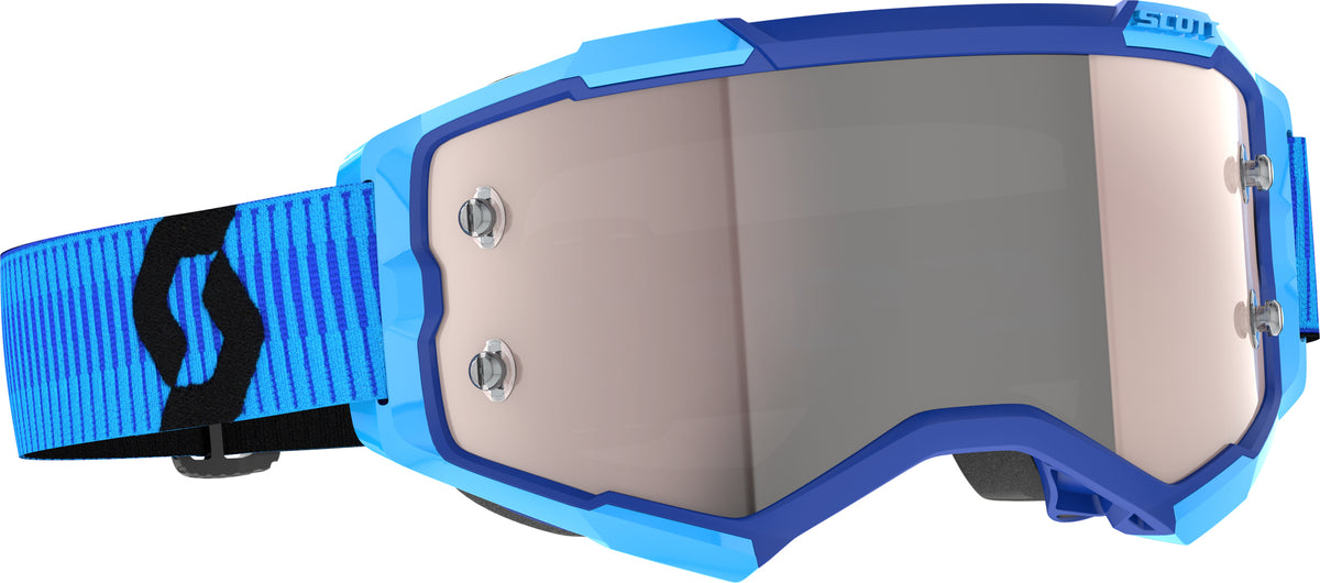 SCOTT Fury Goggle Blue/Black with Silver Chrome Lens – Offroad Performance Eyewear