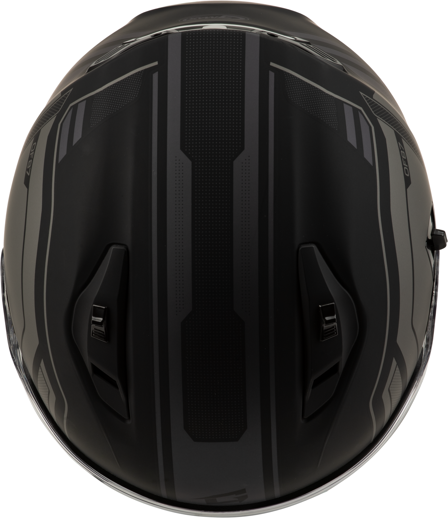 GMAX OF-87 Duke Matte Black/Grey Open-Face Motorcycle Helmet - Small