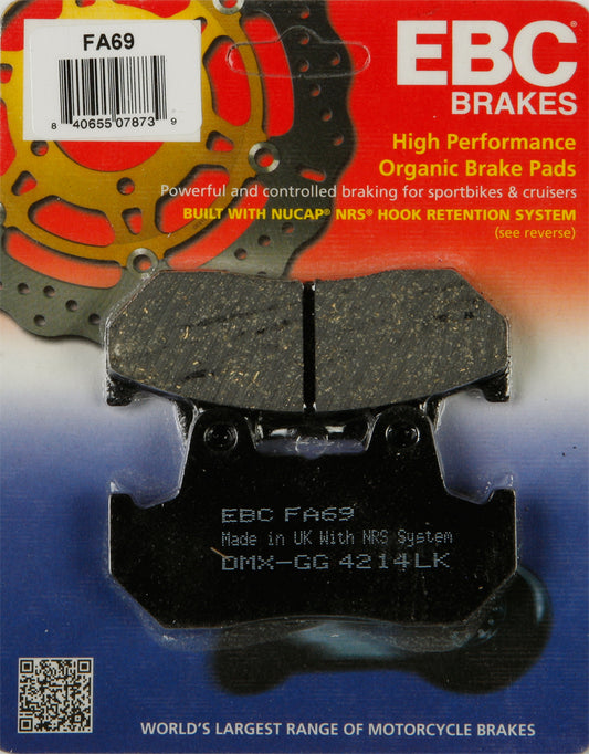 EBC FA69 Organic Brake Pads for Honda Offroad Motorcycles and Cruisers