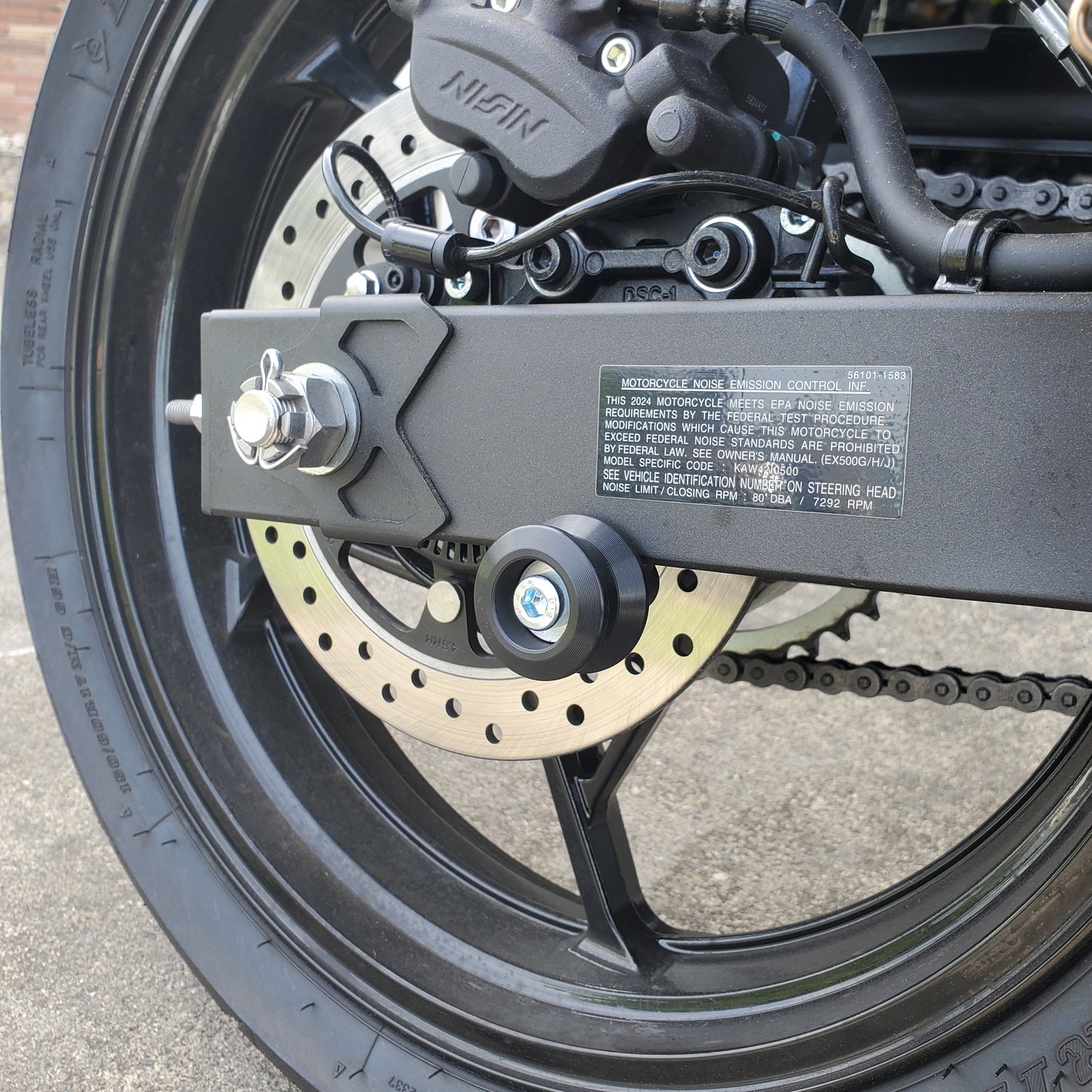 SHOGUN Complete Slider Kit No Cut Black for 2024 Kawasaki Ninja 500