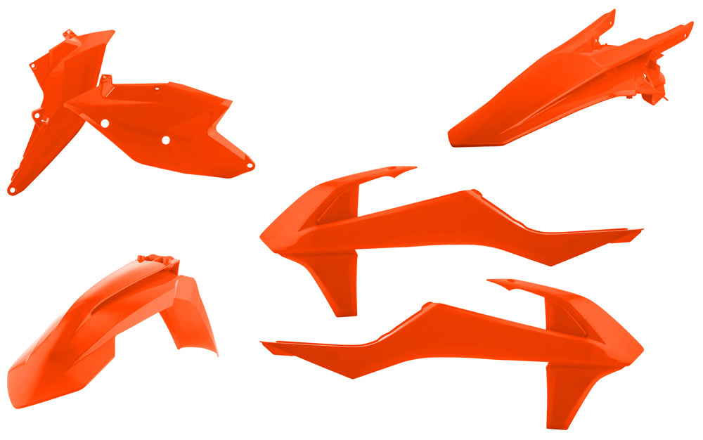 ACERBIS Plastic Kit Orange for KTM Offroad Models - Front and Rear Fenders, Side Panels, Radiator Scoops
