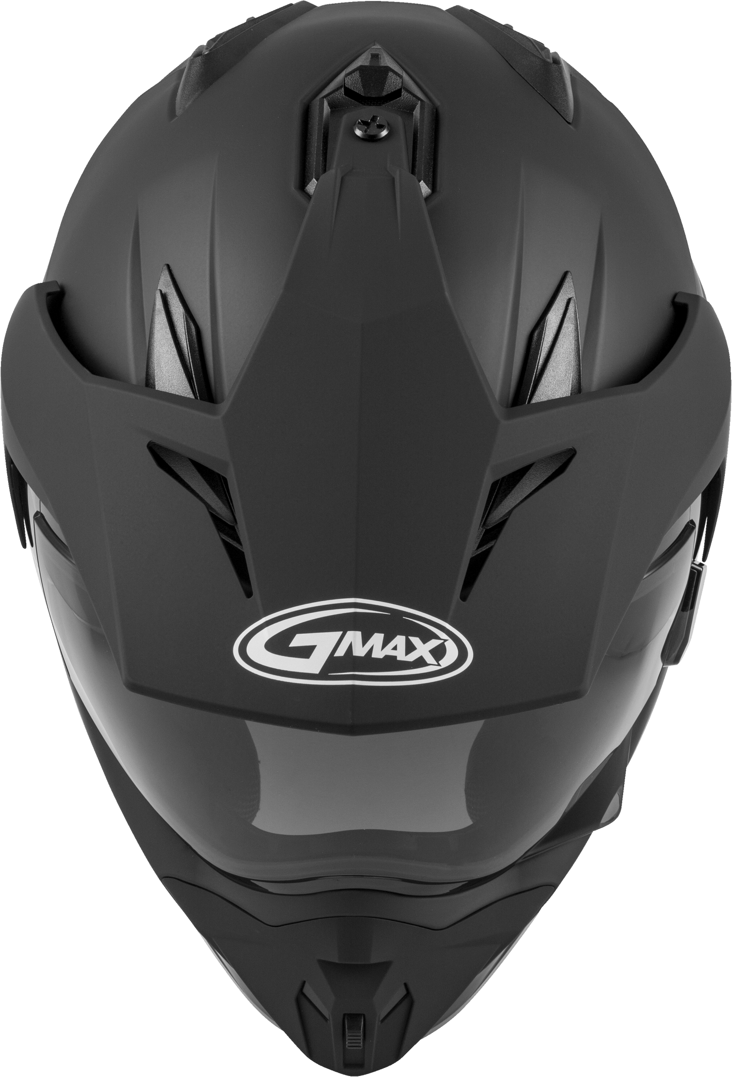 GMAX GM-11 Dual Sport Helmet Matte Black X-Small - Versatile Full-Face Motorcycle Helmet with Sun-Blocking Peak and Intercom Compatibility