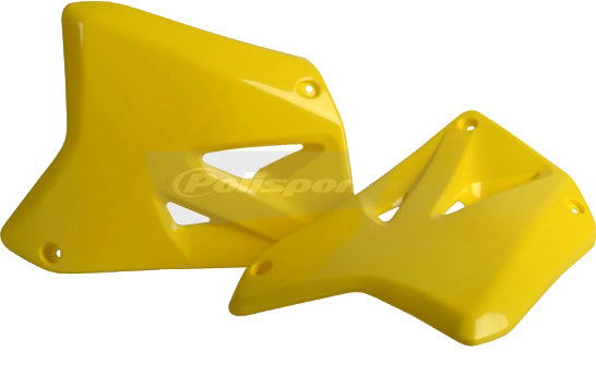 POLISPORT Radiator Shroud Yellow for Suzuki RM125 and RM250 (2001-2008)