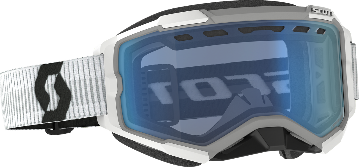 SCOTT Fury Goggle Snow Cross White with Blue Lens - Superior Snow Sports Eyewear