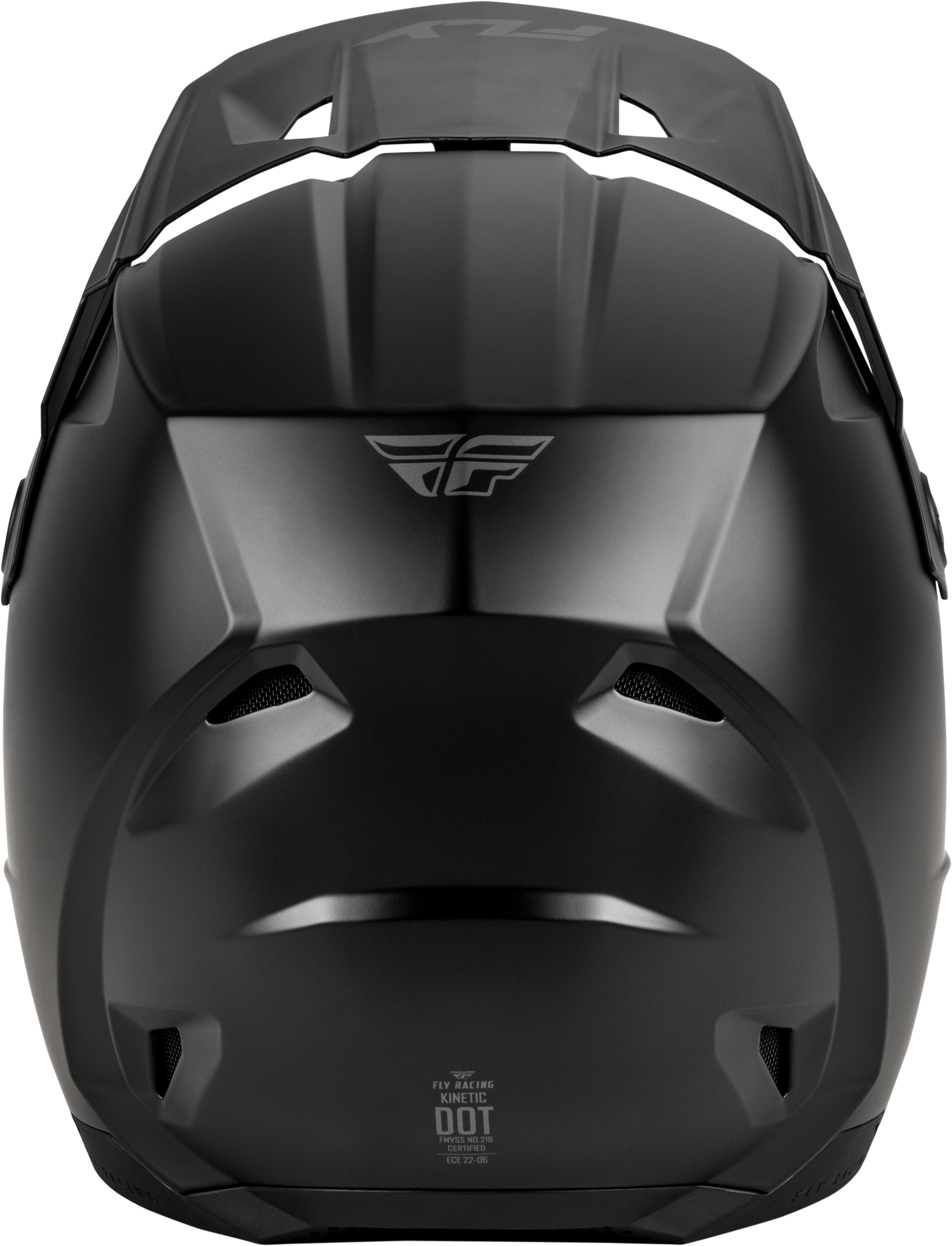 Fly Racing Kinetic Solid Helmet Matte Black Large - Offroad Full-Face Helmet with True Functional Ventilation