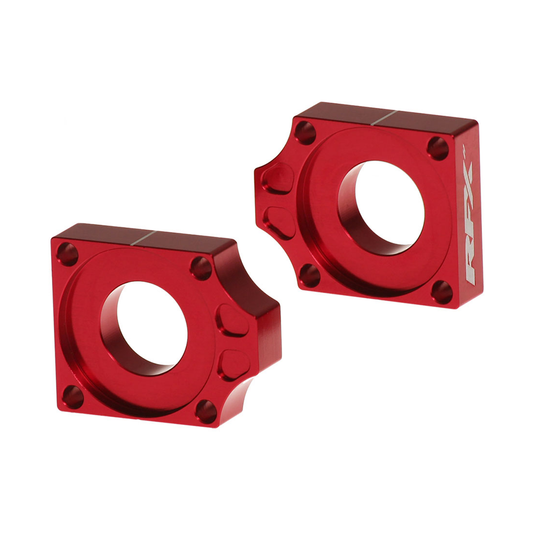 RFX Pro Series Rear Axle Blocks Red - Precision CNC Aluminum Offroad Drive Accessories