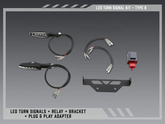 YOSHIMURA Fe V2 Standard LED Turn Signal Kit with Fender Eliminator for Street Bikes