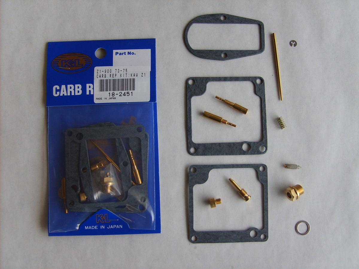 K&L Carburetor Repair Kit for Kawasaki KZ900/Z1 (1973-1975) - Part 18-2451