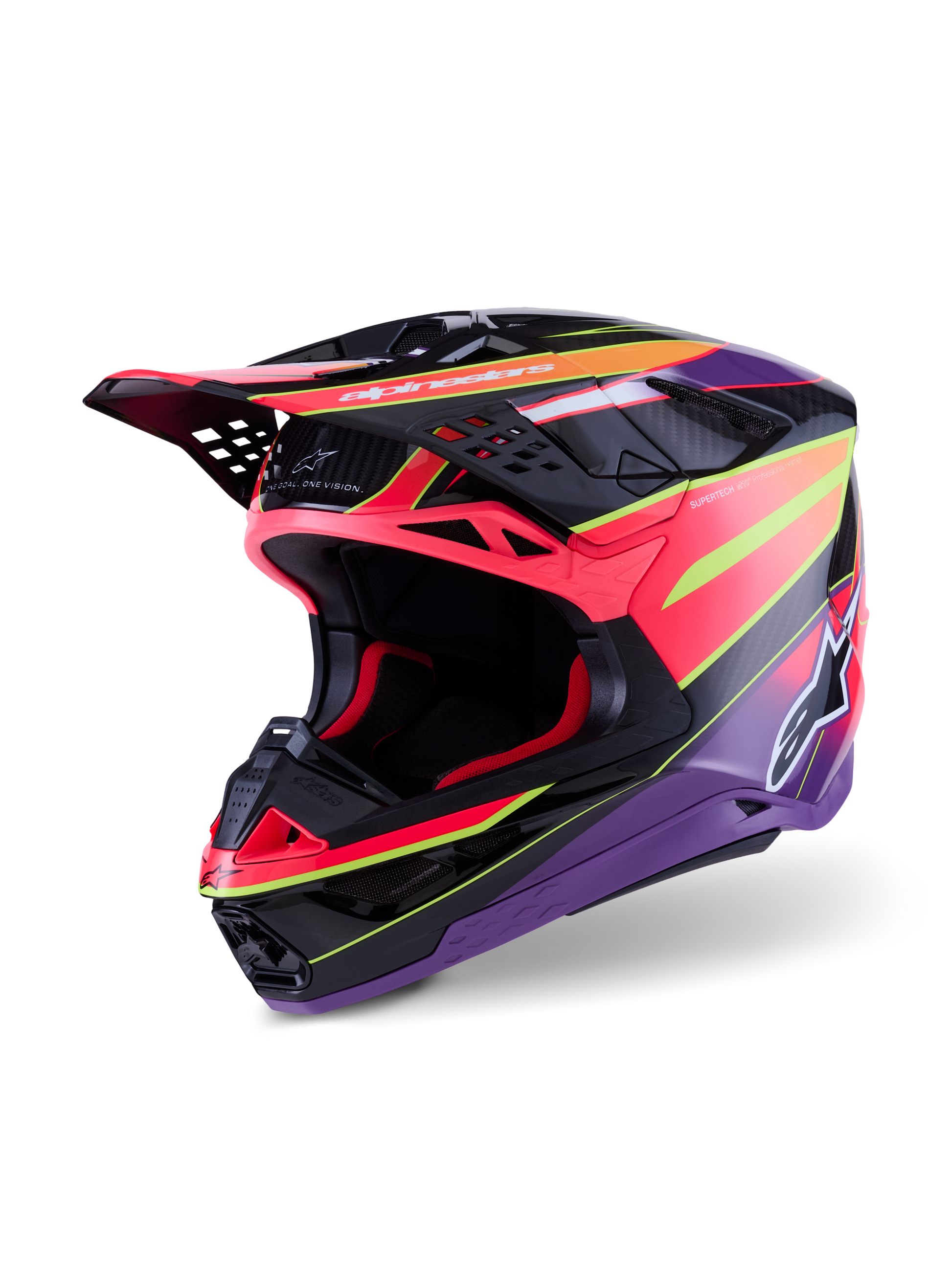 Alpinestars Supertech S M10 Era Helmet X-Large Pink/Violet/Yellow Fluo Glossy