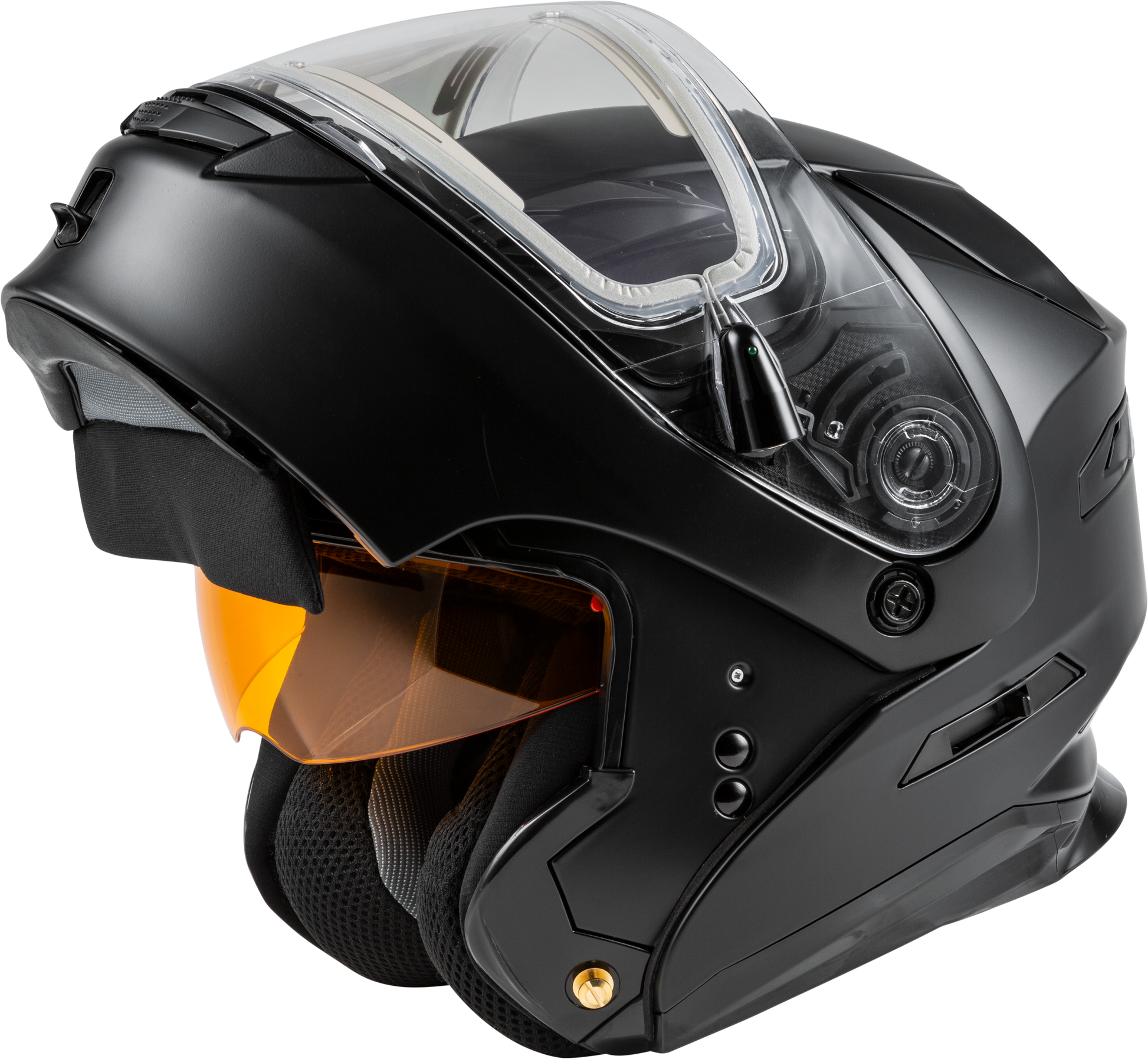 GMAX MD-01S Modular Snow Helmet with Electric Shield and LED Light, 2X-Large Matte Black