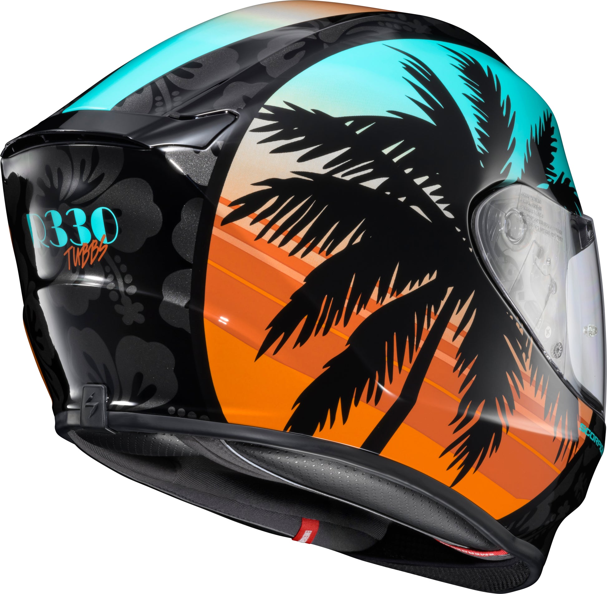 Scorpion EXO R330 Full Face Helmet - Small, Light Blue/Orange