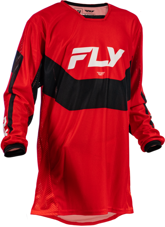 Fly Racing Youth Kinetic Mesh Jersey - Red/Black/White, X-Large