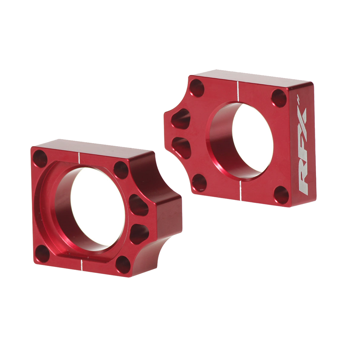 RFX Pro Series Rear Axle Blocks Red - Offroad Drive Components for Faster Wheel Changes