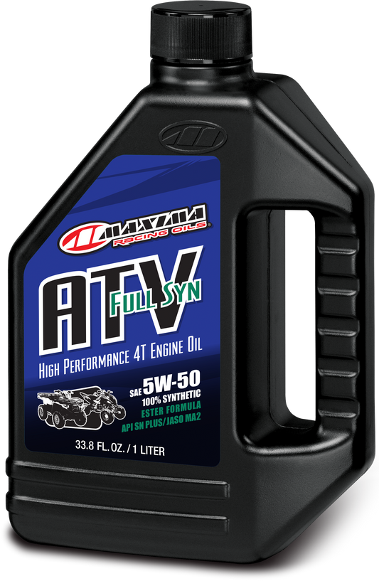 Maxima ATV 4T Full Synthetic Engine Oil 5W-50 - 1 Quart (12 Pack)