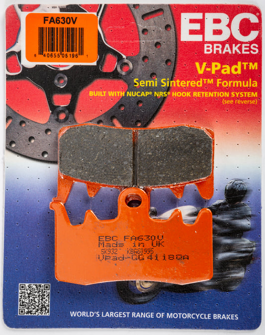 EBC Brakes Fa630V Semi Sintered V Series Brake Pads for Triumph Tiger 1215 Explorer