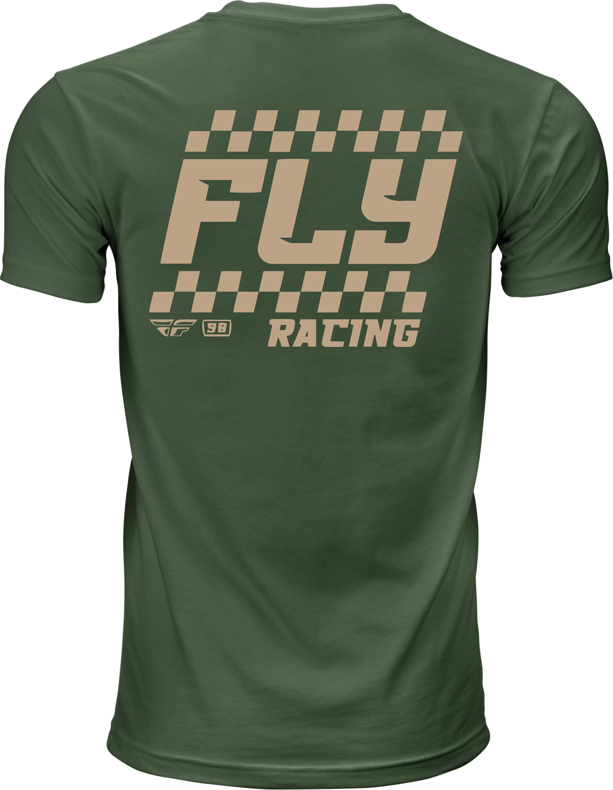 Fly Racing Fly Staple Tee Green Medium – Comfortable Short Sleeve Shirt with Contoured Fit