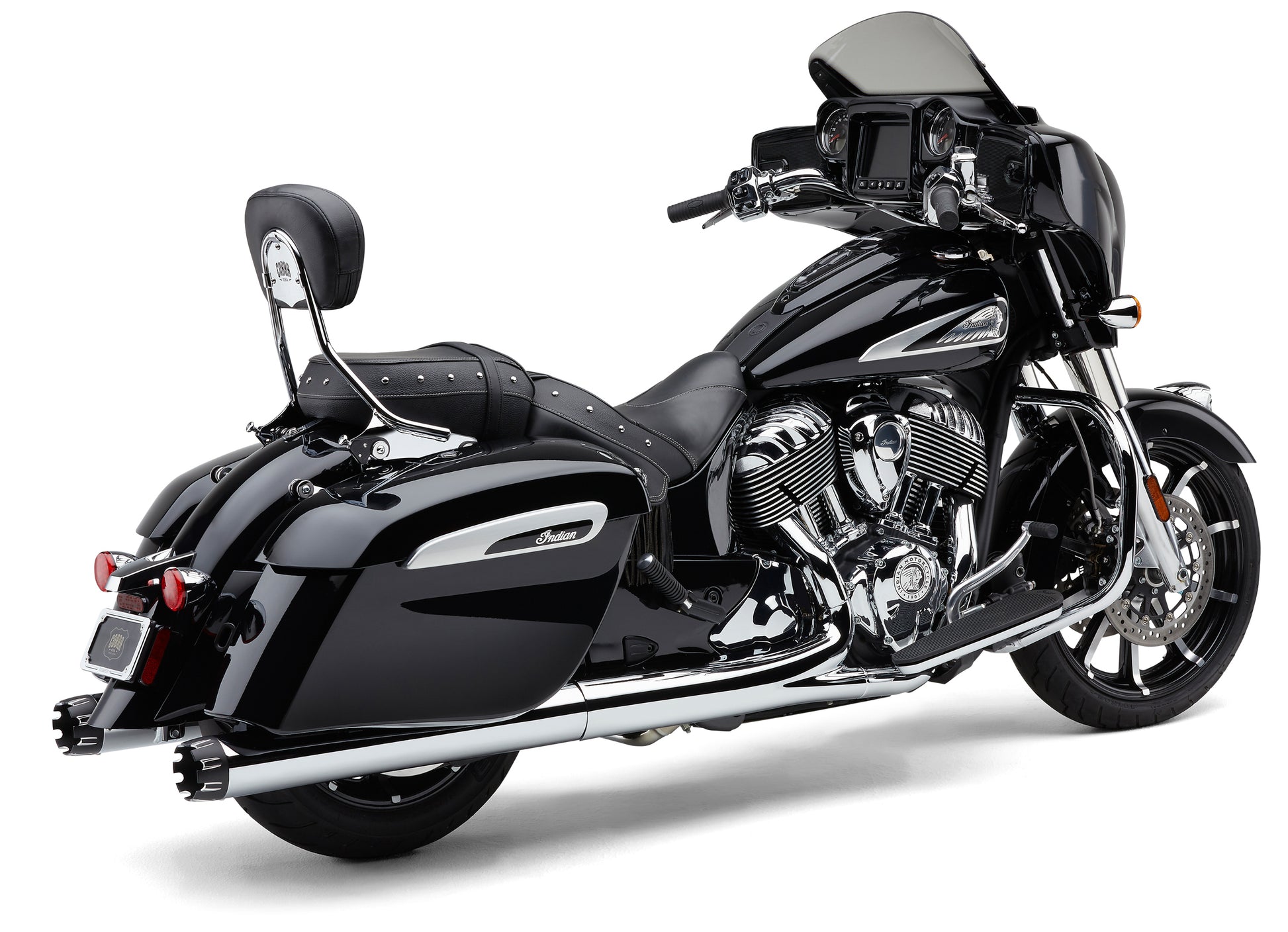 COBRA Detach Backrest Tall Chrome for Harley Davidson Chieftain 14-25 – Easy Install Sissy Bar with Comfortable Leather Pad