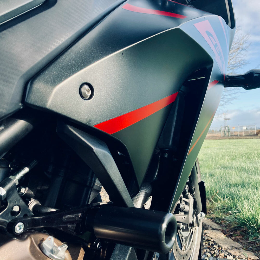 Shogun Motorsports Black Frame No Cut Sliders for Honda CBR300R - Model Year 2015-2021