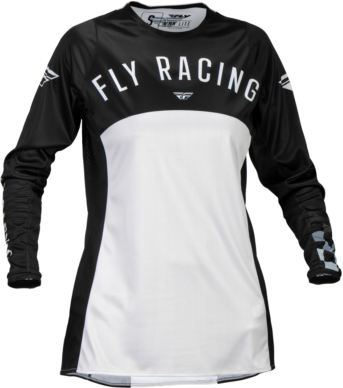 Fly Racing Women's Lite Jersey Black and Light Grey, X-Large - Offroad Performance Shirt