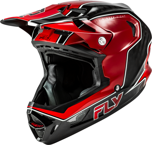 Fly Racing Werx R Flow Carbon Helmet Black Carbon/Red X-Large for Bicycle Safety
