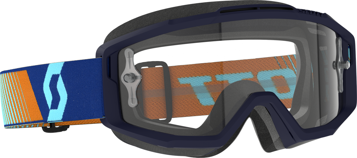 SCOTT Split OTG Goggle Royal Blue and Orange with Clear Lens - Offroad Eyewear