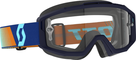 SCOTT Split OTG Goggle Royal Blue and Orange with Clear Lens - Offroad Eyewear