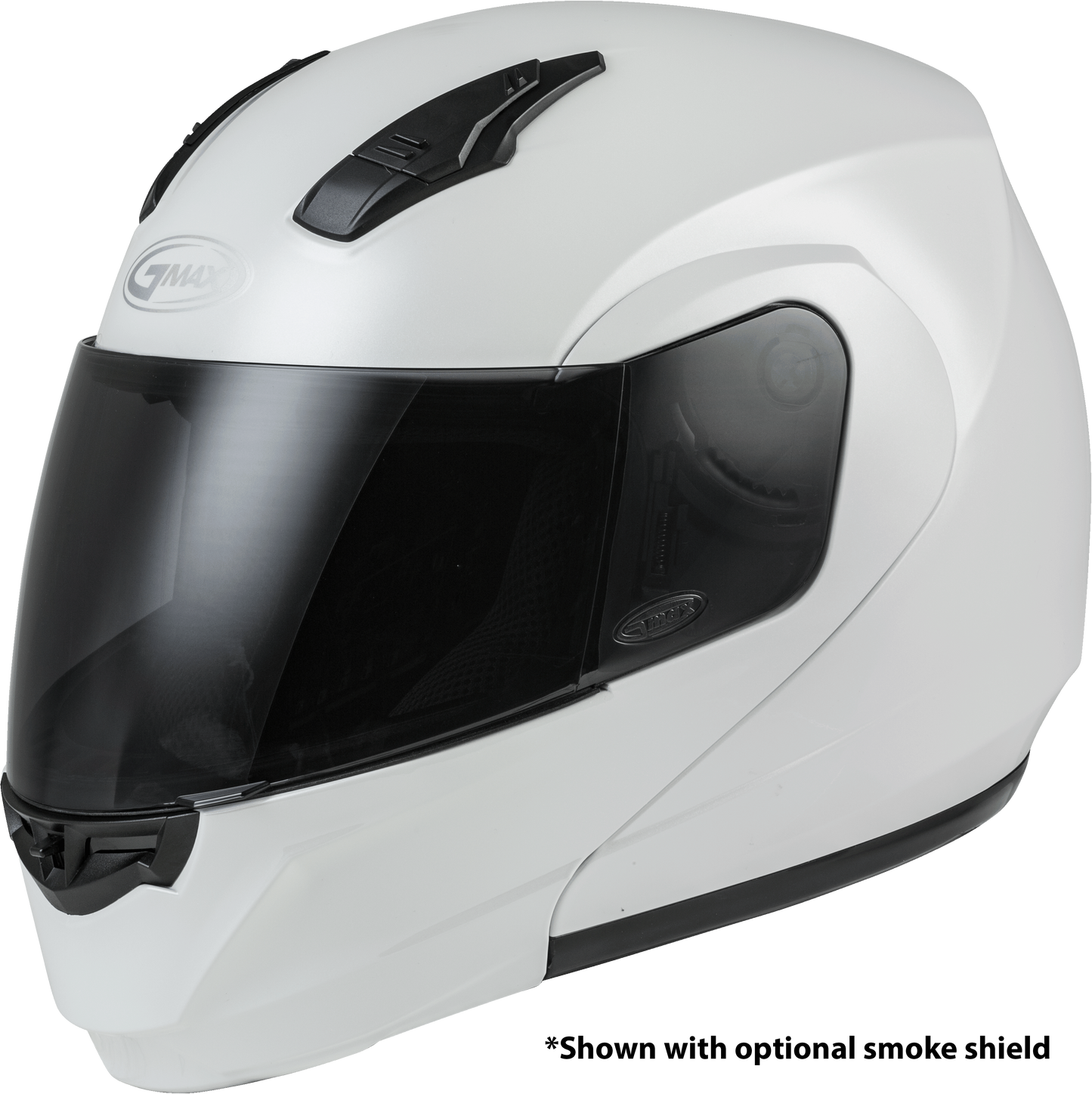 GMAX MD-04 Modular Helmet in Pearl White – 3X-Large Street Motorcycle Helmet with Adjustable Ventilation and UV400 Shield