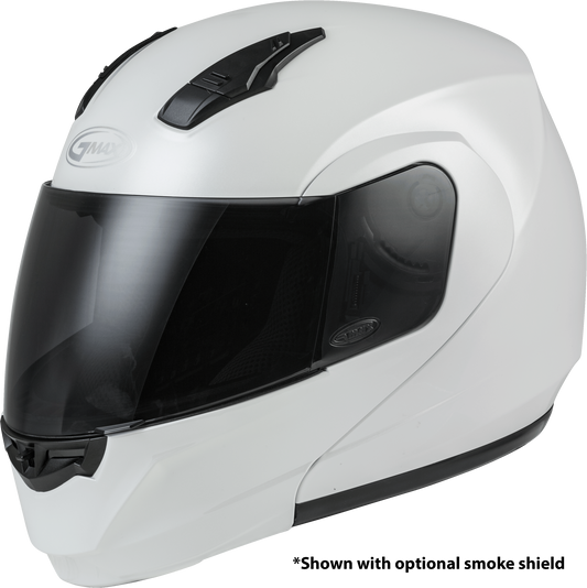 GMAX MD-04 Modular Helmet Pearl White - Lightweight Street Helmet with DOT Approval and Advanced Ventilation