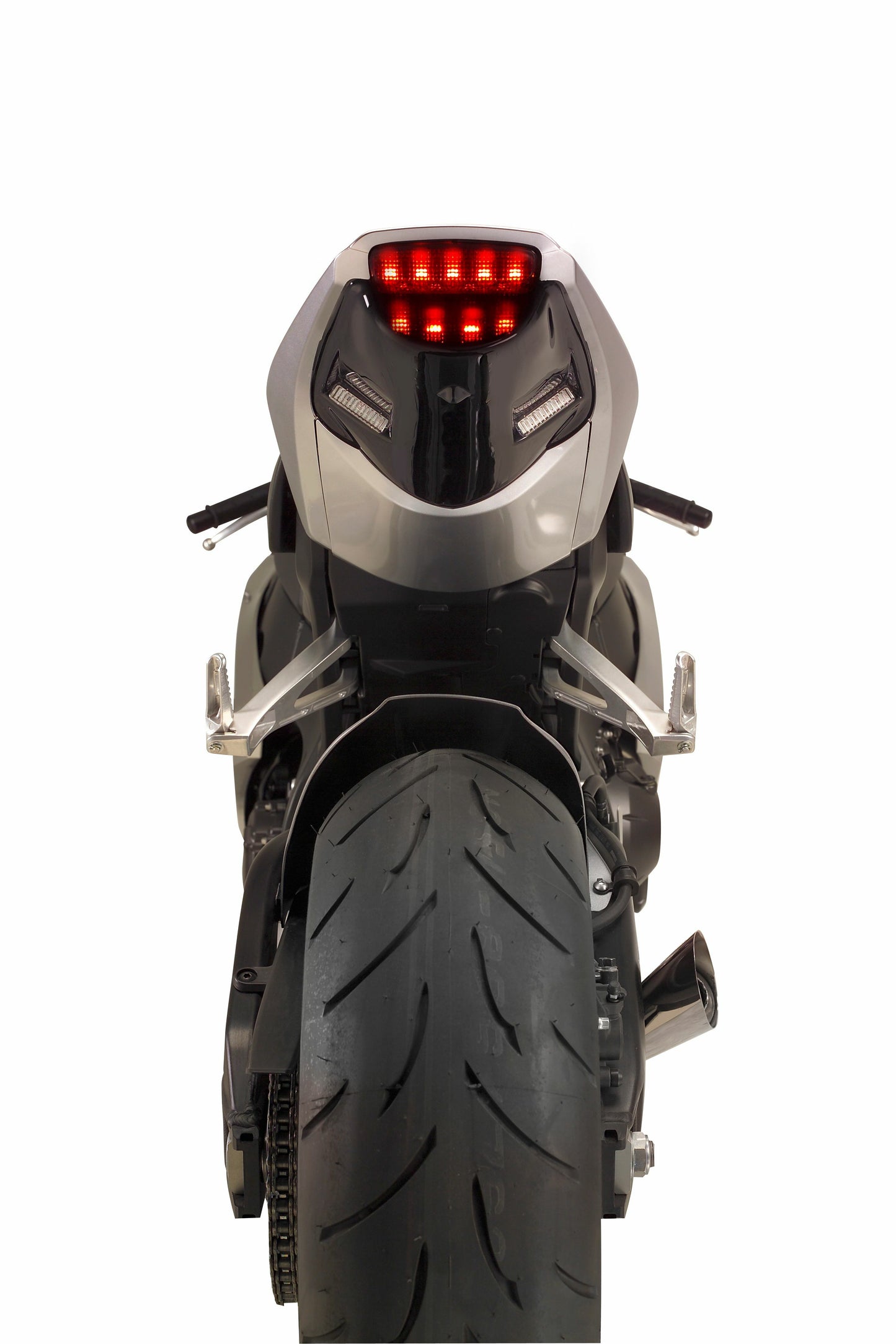 HOTBODIES OEM-Quality Smoke ABS License Plate Frame with Integrated LED Turn Signals for Honda CBR1000RR (2008-2011) | Part #40801-1106